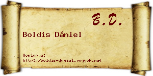 Boldis Dániel névjegykártya